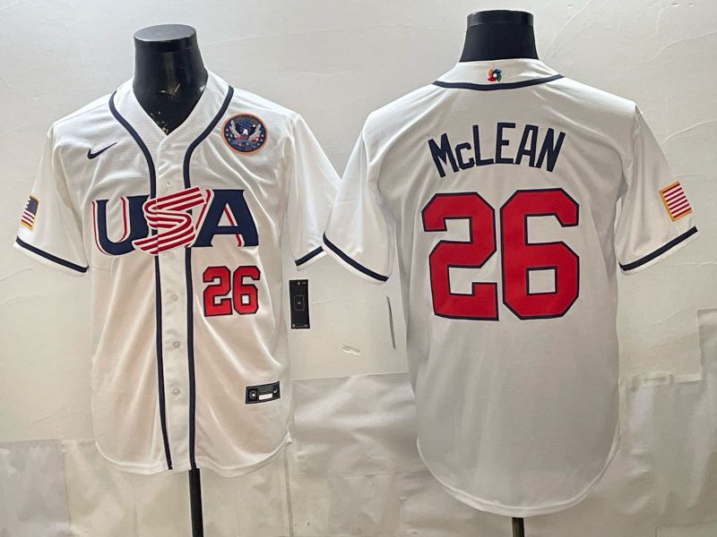 Men 2026 World cup white MLB Nike jersey 0044